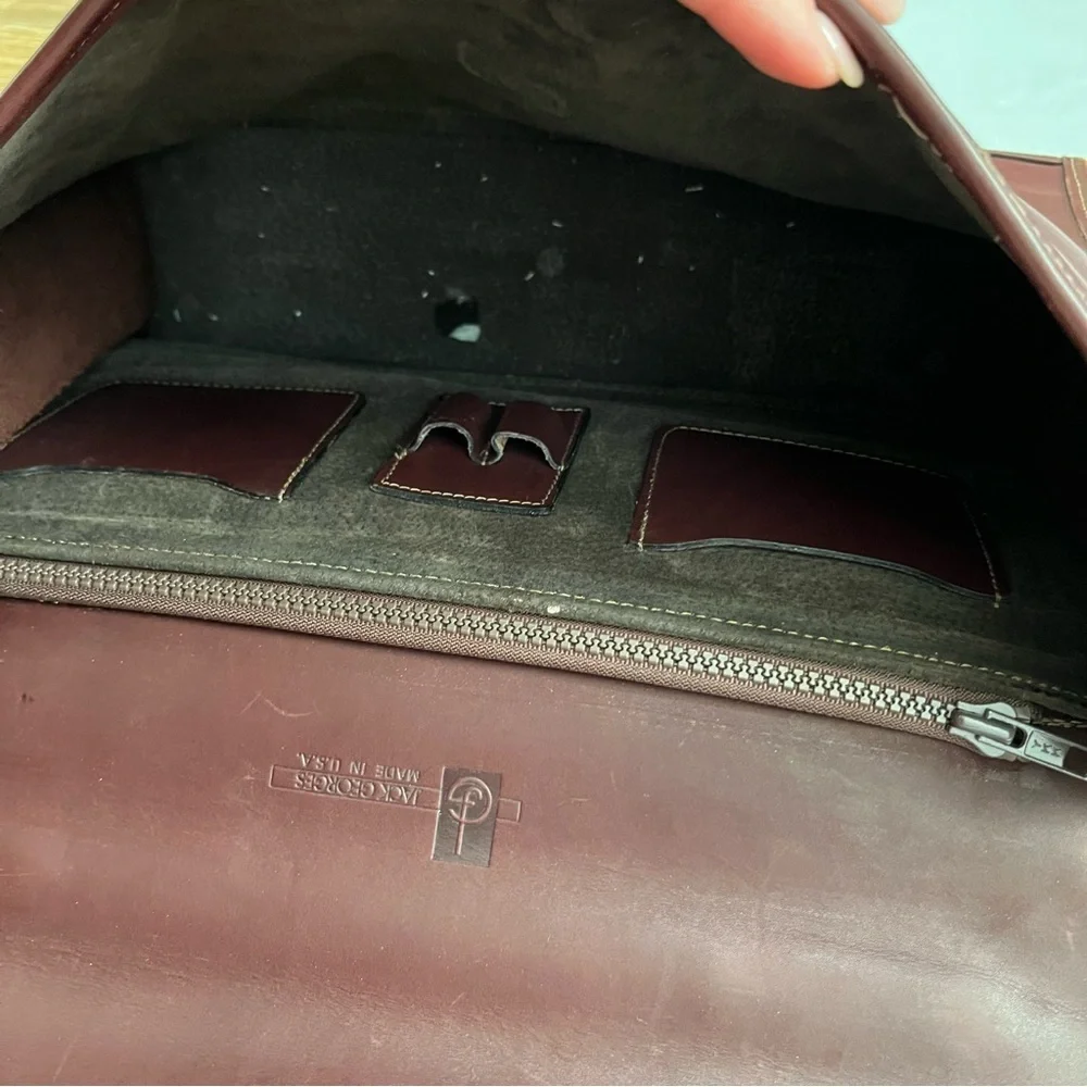 Jack Georges Leather Briefcase Bag